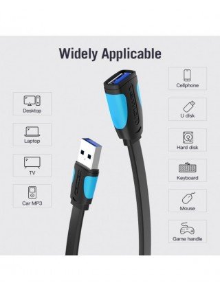 Priedai ir dalys-Kabeliai ir adapteriai-Vention USB į USB kabelį USB 3.0 2.0 prailginimo