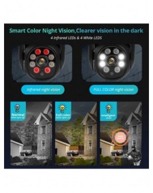 Saugumas ir apsauga-Saugos įranga-1080P 3MP PTZ WiFi IP belaidė kamera Tuya Smart Outdoor Home