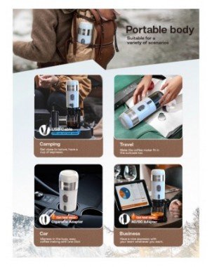 Kitchen-Drinkware-HiBREW Portable Coffee Machine for Car &