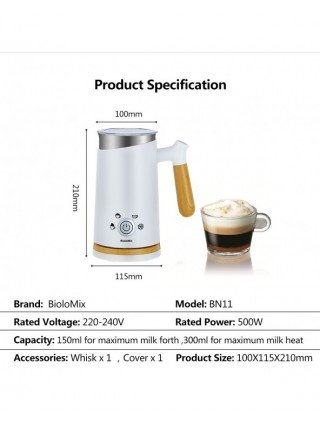 Virtuvė-Gėrimai-"BioloMix" NAUJAS automatinis karšto ir šalto pieno putotuvas Latte, kavos