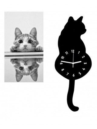 Smart Electronics-Smart Watches-Chic Black Cat Wall Clock