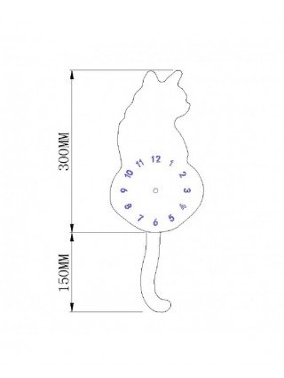 Smart Electronics-Smart Watches-Chic Black Cat Wall Clock