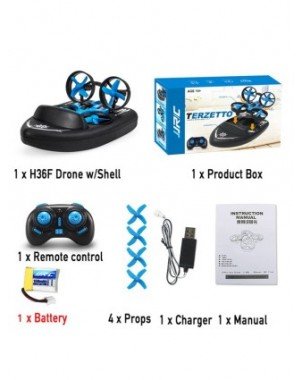 Nuotolinio valdymo žaislai-RC automobiliai-RC Mini Quadcopter+ Valtis JJRC H36F 2,4 g 4 kanalų