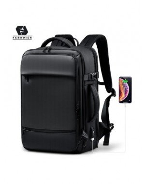 Men's Luggage & Bags-Men's Backpacks-Fenruien Backpack Men 17.3