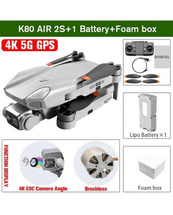Camera & Photo-Camera Drones-2021 NEW K80Air 2S GPS Drone 4K Camera & Photo-Camera Drones-2021 NEW K80Air 2S GPS Drone 4K