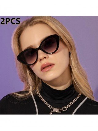 Accessories-Sunglasses-2PCS Retro Sexy Cat Eye Style Sunglasses