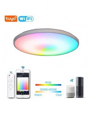Vidinis apšvietimas-Lubų šviestuvai-Tuya Smart Wifi Led lubų lempa, Smart Life nuotolinio