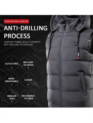 Outerwear & Jackets-Jackets-Electric Heated Hooded Vest Thermal