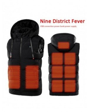 Outerwear & Jackets-Jackets-Electric Heated Hooded Vest Thermal