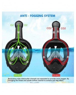 Swimming-Swimming-Full Face Snorkel Mask with Detachable Camera