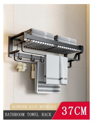 Furniture-Home Furniture-OUGOO Towel Rack 37-57 CM With Hook