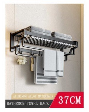 Furniture-Home Furniture-OUGOO Towel Rack 37-57 CM With Hook
