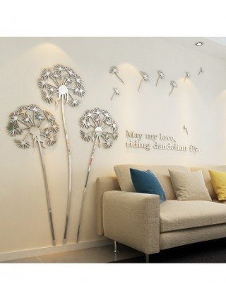 Furniture-Home Furniture-Dandelion Wallpaper Mural Modern