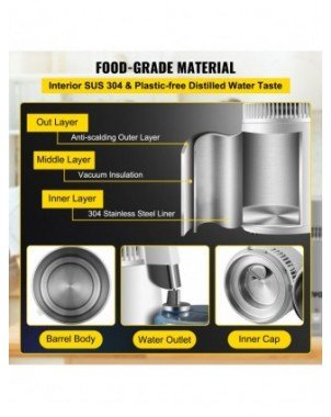 Kitchen-Drinkware-4L Water Distiller Purifier Filter Dispenser