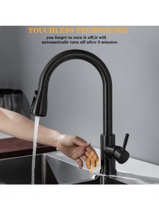 Namų apyvokos daiktai-Vonios ir WC reikmenys-"Smart Touchless" virtuvės maišytuvas "Brushed