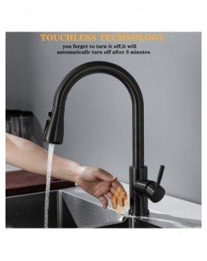 Namų apyvokos daiktai-Vonios ir WC reikmenys-"Smart Touchless" virtuvės maišytuvas "Brushed