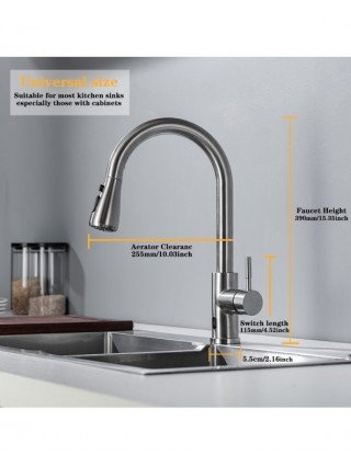 Namų apyvokos daiktai-Vonios ir WC reikmenys-"Smart Touchless" virtuvės maišytuvas "Brushed
