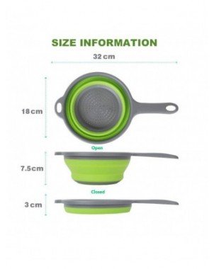 Kitchen-Bakeware-Foldable Silicone Colander Fruit Vegetable