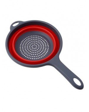 Kitchen-Bakeware-Foldable Silicone Colander Fruit Vegetable