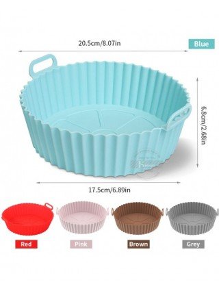 Kitchen-Bakeware-Air Fryer Silicone Pot,Round Reusable Air