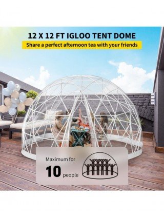 Sodo reikmenys-Kiti daiktai-"Igloo" kupolo burbulinė palapinė12 pėdų šiltnamis PVC geodezinis