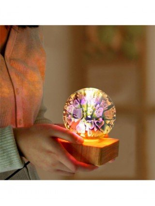 Indoor Lighting-Night Lights-moonlux 3D Firework Crystal Ball