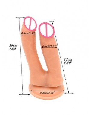 Vibratoriai, Dildo-Dvigubi – klitoriniai-FREDORCH Standartinis silikoninis dvigubas dildo