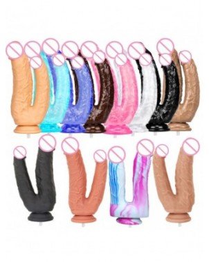Vibratoriai, Dildo-Dvigubi – klitoriniai-FREDORCH Standartinis silikoninis dvigubas dildo