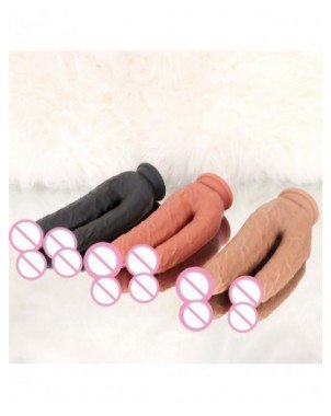 Vibratoriai, Dildo-Dvigubi – klitoriniai-FREDORCH Standartinis silikoninis dvigubas dildo