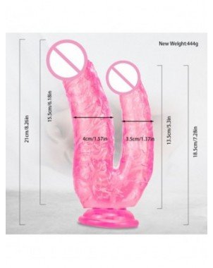 Vibratoriai, Dildo-Dvigubi – klitoriniai-FREDORCH Standartinis silikoninis dvigubas dildo