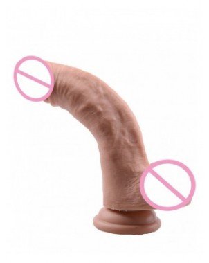 Vibratoriai, Dildo-Starp-on-Mlsice 20cm dvigubas realistinis dirbtinis penis minkštas