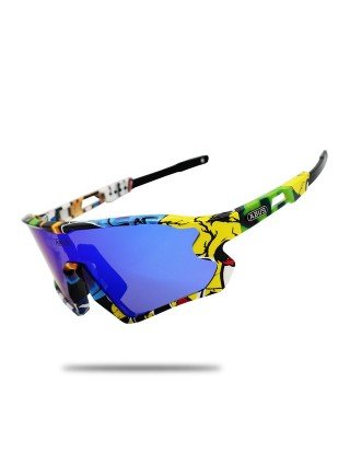 Priedai-Akiniai-5 objektyvo UV400 dviračių akiniai nuo saulės TR90 Sporto dviračių akiniai MTB