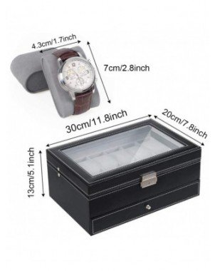 Home Storage-Makeup Organizers-2-Tier 12 Slots Watch Box