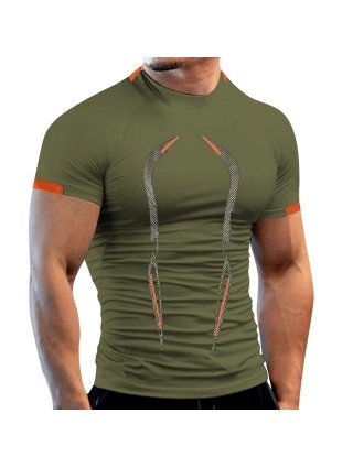 Outerwear & Jackets-Shirts-Summer Gym Shirt Sport T Shirt Men