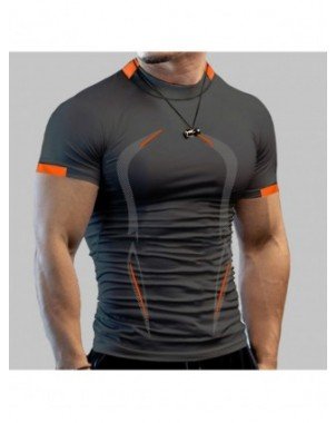 Outerwear & Jackets-Shirts-Summer Gym Shirt Sport T Shirt Men