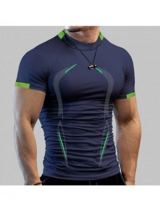 Outerwear & Jackets-Shirts-Summer Gym Shirt Sport T Shirt Men