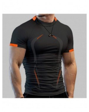 Outerwear & Jackets-Shirts-Summer Gym Shirt Sport T Shirt Men