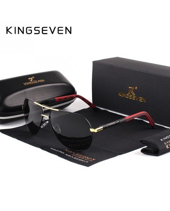 Accessories-Glasses-Men Vintage Aluminum Polarized Sunglasses