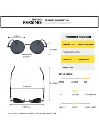 Accessories-Glasses-Punk Sunglasses Fashion Round Frame Glasses