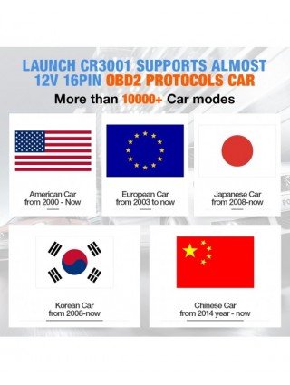 Įrankiai ir priežiūra-Kodo skaitytuvai ir nuskaitymo įrankiai-LAUNCH X431 CR3001 Automobilio