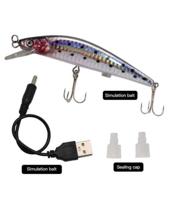 Žvejybos Bionic Šviečiantis Elektrinis Twitching Masalas USB