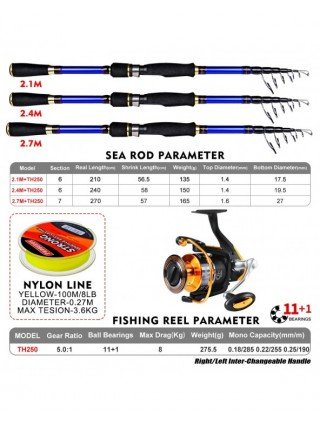 Fishing-Fishing Rods-1set Spinning Reel + New Fishing Equipped