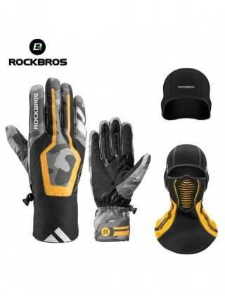 ROCKBROS Winter Gloves Men's Thermal Warm Bicycle Waterproof