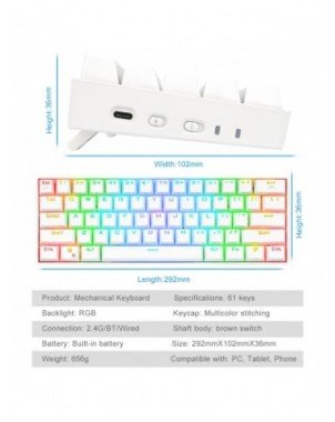 Components & Peripherals-Keyboards-REDRAGON Draconic Pro K530