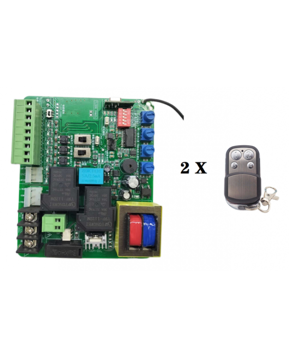 Sliding door garage door control panel