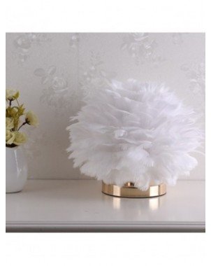 Indoor Lighting-Night Lights-Modern Feather Table Lamp Bedroom