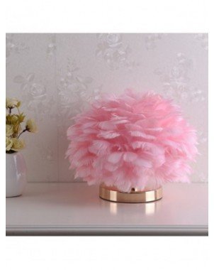 Indoor Lighting-Night Lights-Modern Feather Table Lamp Bedroom