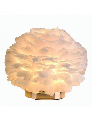 Indoor Lighting-Night Lights-Modern Feather Table Lamp Bedroom