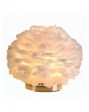 Indoor Lighting-Night Lights-Modern Feather Table Lamp Bedroom