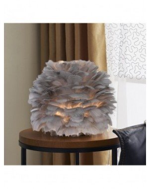 Indoor Lighting-Night Lights-Modern Feather Table Lamp Bedroom
